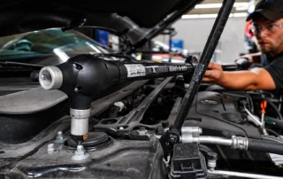 Structural measurement system in collision repair facility