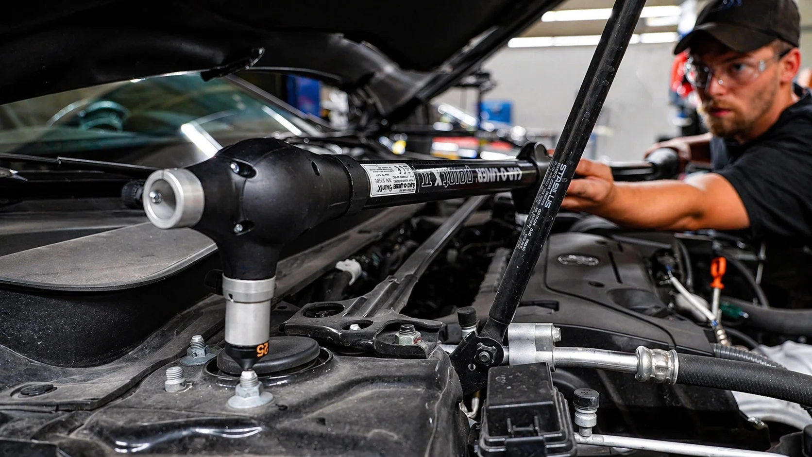 Structural measurement system in collision repair facility